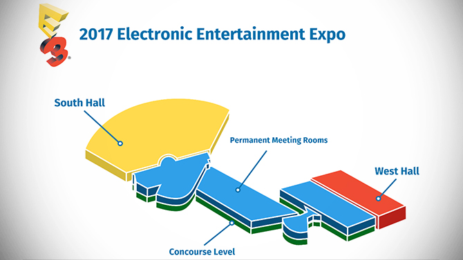 E3 2017 : Les plans définitifs du salon ont été diffusés