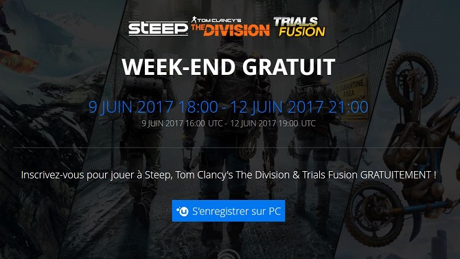 E3 2017 : Pour fêter l'E3, Ubisoft vous offre 3 jeux pour ce week-end