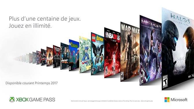E3 2017 : Le Xbox Game Pass accueillera au moins 5 jeux par mois