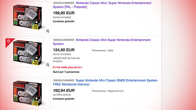 Super Nintendo Mini : eBay fait la guerre aux spéculateurs et supprime des annonces