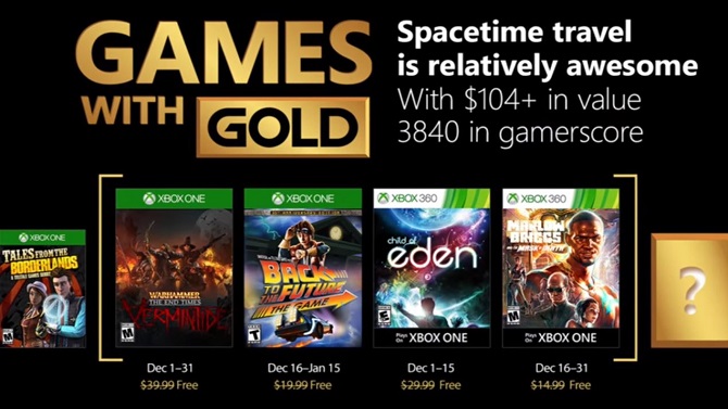 Xbox Games with Gold : Les jeux "gratuits" de décembre 2017 annoncés
