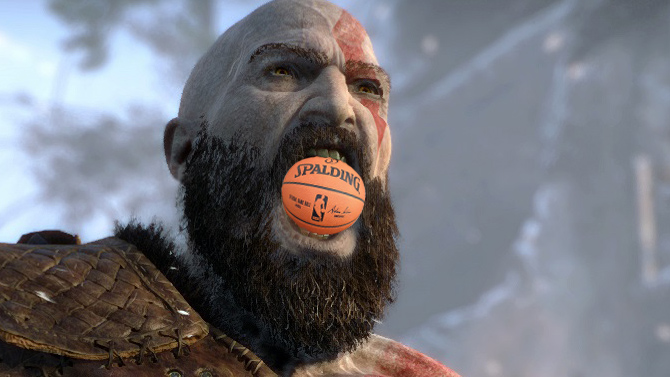 L'image du jour : Un trailer inédit de God of War diffusé sur un terrain de basket