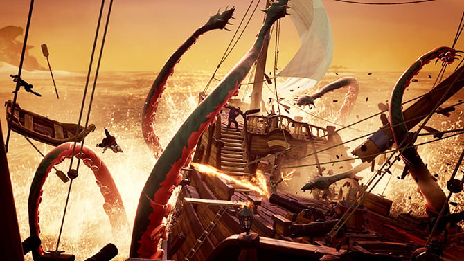 Sea of Thieves : Des images du combat contre le Kraken ont fuité