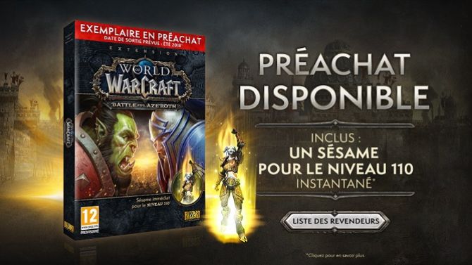 WoW Battle for Azeroth est disponible en pré-achat, voici ses avantages