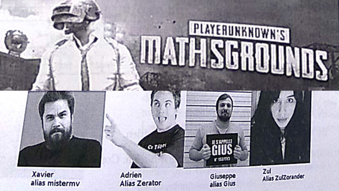 L'image du jour : Quand des streameurs et PUBG s'incrustent en cours de math