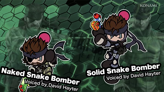 Snake débarque dans Super Bomberman R avec sa vraie voix, la vidéo