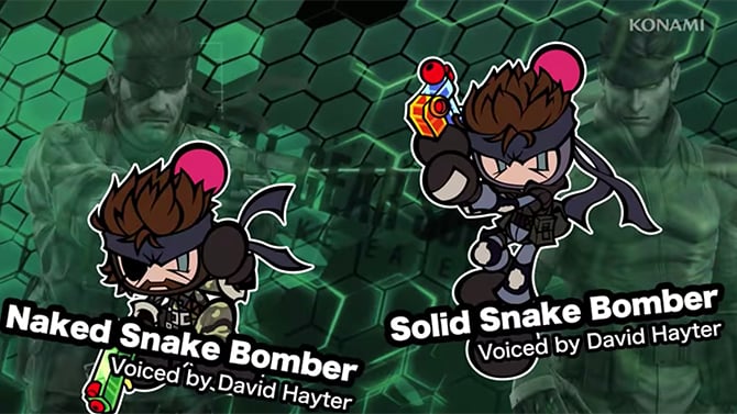 Snake débarque dans Super Bomberman R avec sa vraie voix, la vidéo