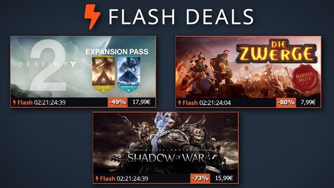 Gamesplanet : Offres du weekend avec Destiny 2, Shadow of War, Sega, Soldes Paradox...