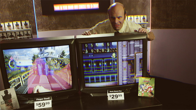 Sonic Mania Plus : Une bande-annonce qui se moque des FPS, des loot boxes, etc.