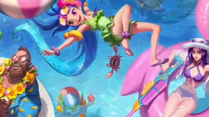 League of Legends : Trois nouveaux skins Pool Party sont annoncés