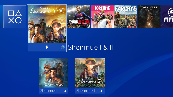 Shenmue 1 et 2 : Découvrez le poids des deux jeux sur PS4 et Xbox One
