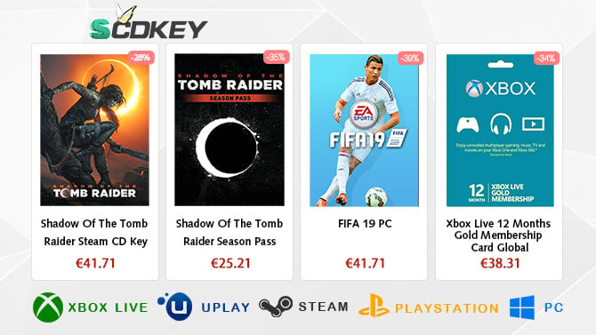 Promo SCDKey sur Shadow of The Tomb Raider à 40.70€