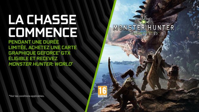 Nvidia : Monster Hunter World est offert pour l'achat de certaines cartes GeForce série 10