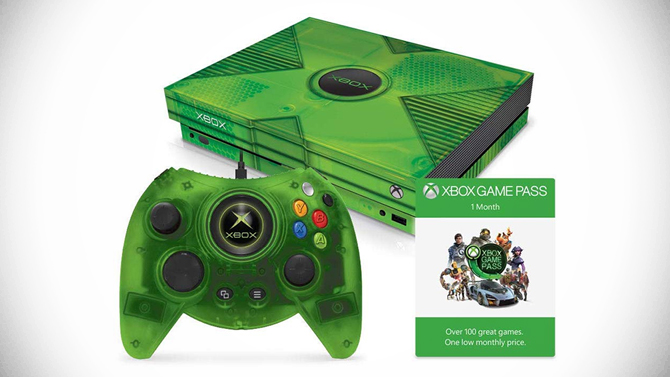 Un pack pour transformer la Xbox One X en Xbox originale (verte), les photos