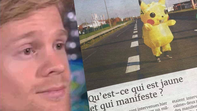 L'image du jour : Un gilet jaune Pikachu "du célèbre manga Dragon Ball"