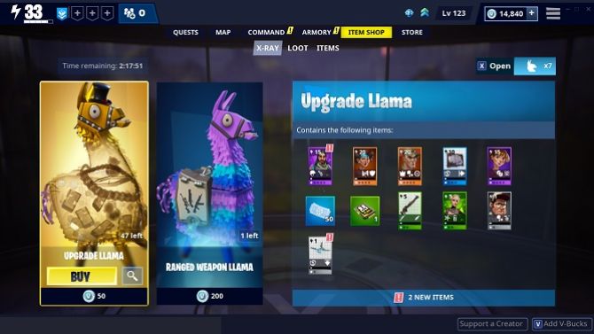 Fortnite : Epic vous permet désormais de voir le contenu des Loot Boxes "Lamas"