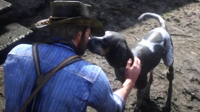 L'image du jour : Quand deux chiens se rencontrent dans Red Dead Redemption 2