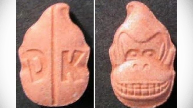 La police britannique met en garde contre une pilule d'ecstasy en forme de Donkey Kong