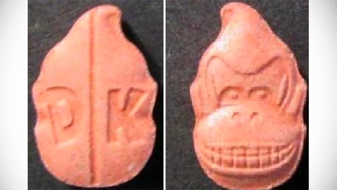 La police britannique met en garde contre une pilule d'ecstasy en forme de Donkey Kong