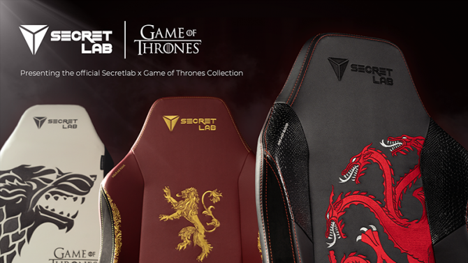 Game of Thrones : SecretLab lance des fauteuils gaming à l'effigie de la série