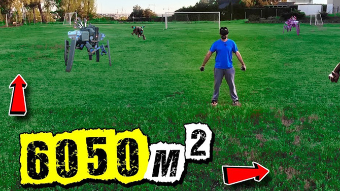 L'image du jour : Il teste l'Oculus Quest sur un terrain de foot, et ça marche