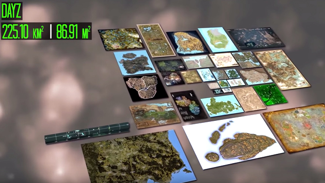 L'image du jour : La taille de 50 maps comparées