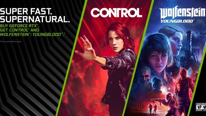 Nvidia : Control et Wolfenstein Youngblood offerts pour l'achat d'une carte RTX