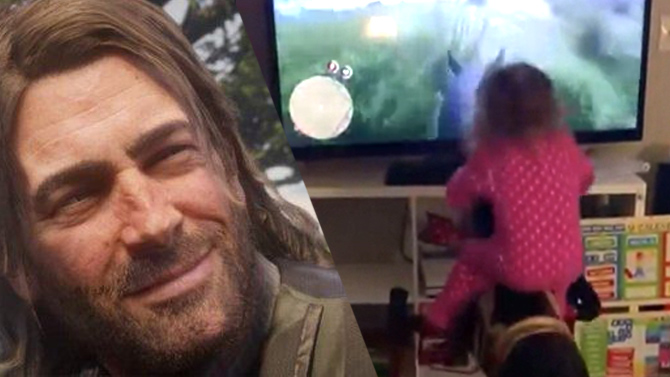 L'image du jour : Faire jouer son enfant à Red Dead Redemption 2, c'est possible