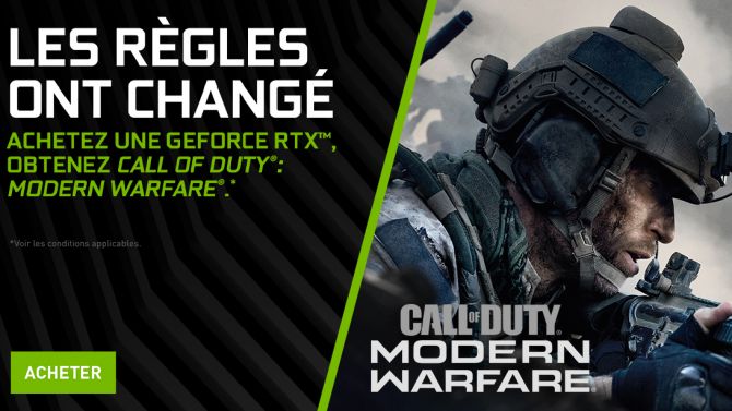Call of Duty Modern Warfare en bundle avec les cartes GeForce RTX