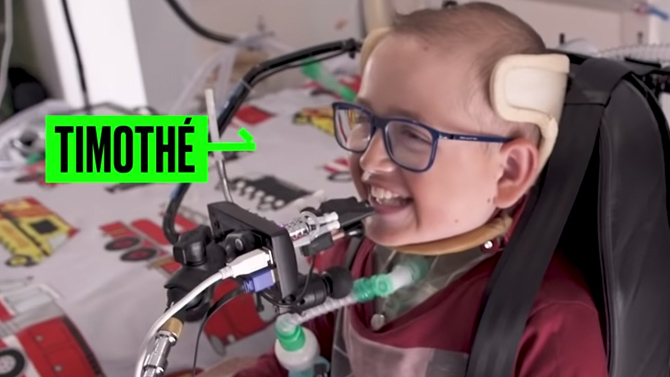 L'image du jour : Timothé, 10 ans, tétraplégique, se soigne grâce au Jeu vidéo