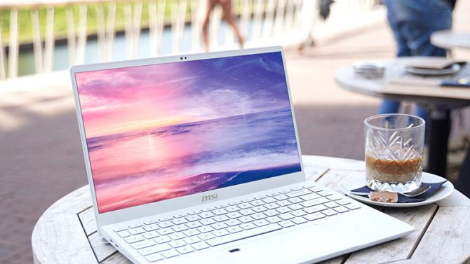 MSI détaille son Prestige 14, un Laptop blanc immaculé impressionnant