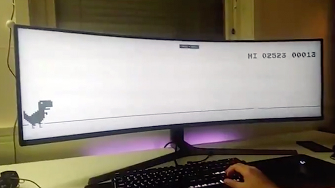 L'image du jour : La véritable expérience de jeu sur le dinosaure google