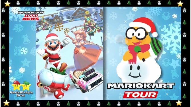 Mario Kart Tour annonce sa nouvelle saison dans une vidéo enneigée