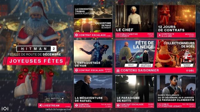 Hitman 2 : Du contenu gratuit à Noël, voici la feuille de route de décembre