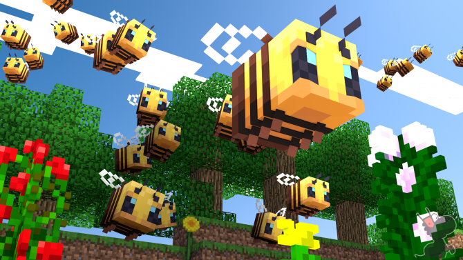 Minecraft va déployer sa grosse mise à jour sur les abeilles, et ça pique