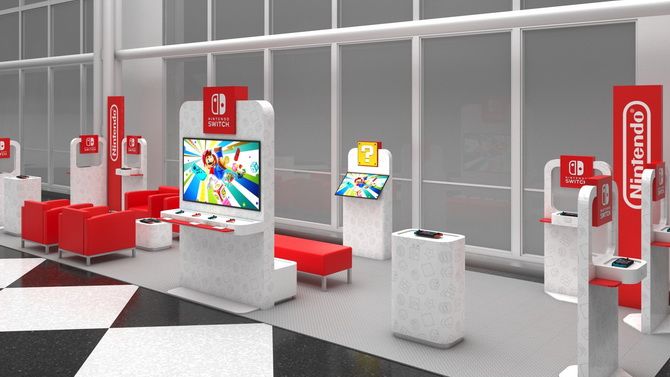 Des espaces Nintendo Switch arrivent dans des aéroports américains