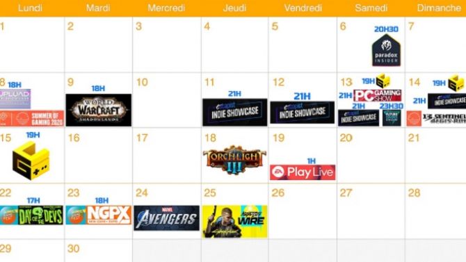 Planning des "salons" et événements Jeux Vidéo de Juin 2020 pour tout suivre