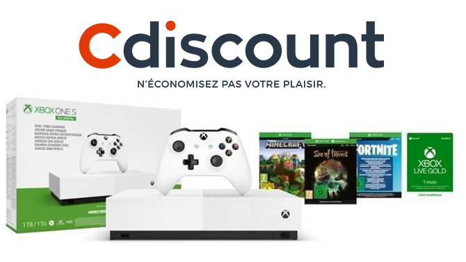 Cdiscount : La Xbox One S All Digital et ses 3 jeux à seulement 149,99€ !