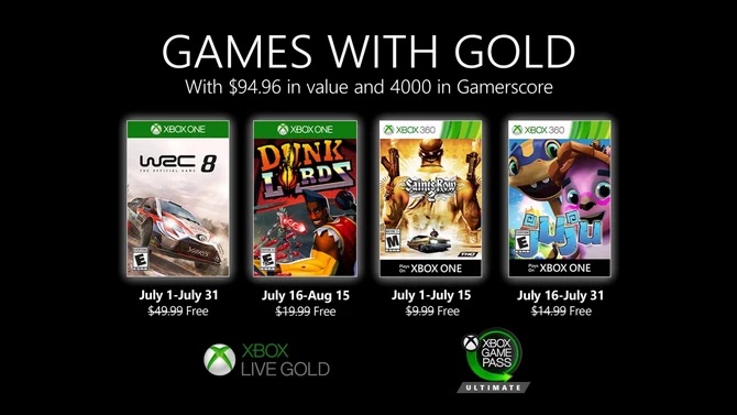 Xbox Games With Gold : Voici les jeux "gratuits" de juillet 2020