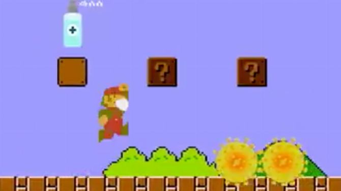 L'image du jour : Le 1er niveau de Super Mario Bros version "Avion Covid-19"
