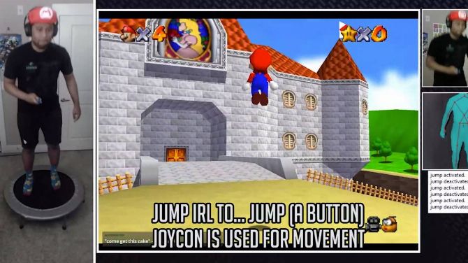 L'image du jour : Jouer à Mario 64 avec Kinect, c'est possible