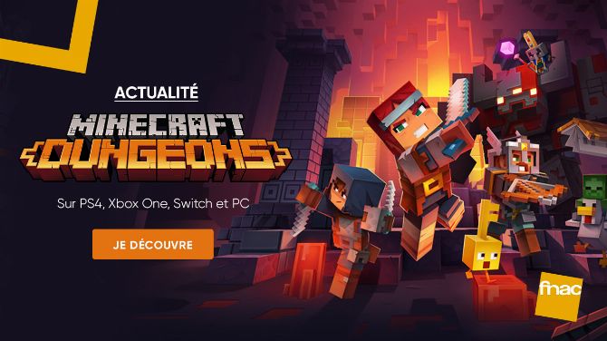 Minecraft Dungeons se joue en coop' à la Fnac !