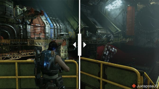 Xbox Series X : La mise à jour Smart Delivery de Gears 5 comparée au jeu Xbox One S, les images