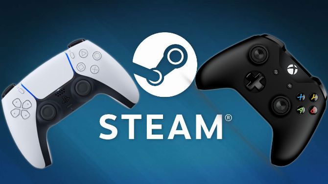 Les manettes PS5 et Xbox Series X|S compatibles Steam