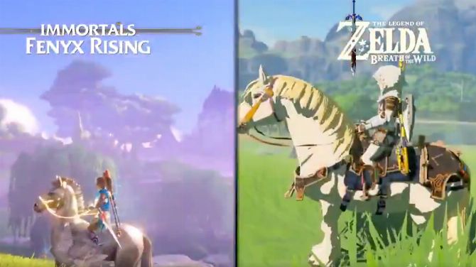 L'image du jour : Zelda Breath of the Wild vs Immortals Fenyx Rising, le comparatif ébouriffant