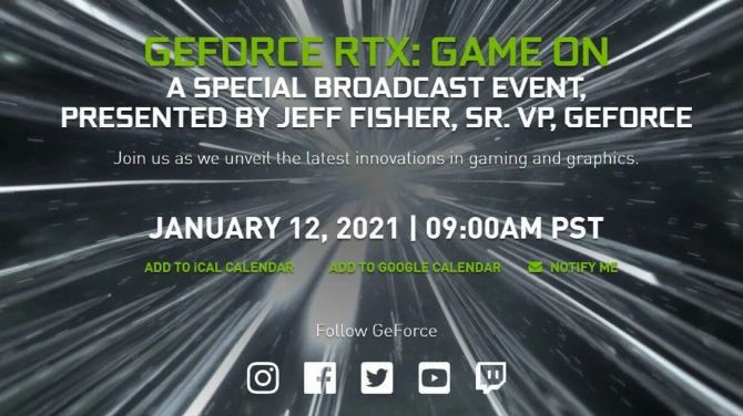 CES 2021 : Nvidia programme son événement "GeForce RTX : Game On"