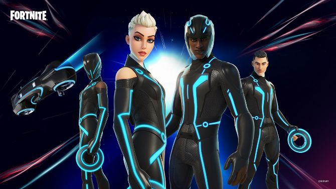 Fortnite : Les tenues de TRON débarquent dans le battle royale et ça brille