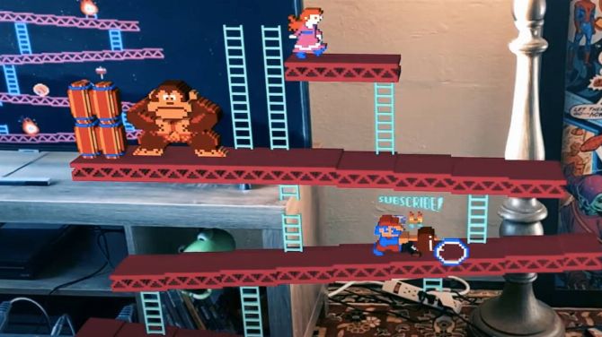 L'image du jour : Il sort des jeux vidéo du virtuel grâce à la réalité augmentée