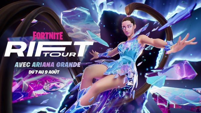Fortnite Rift Tour avec Ariane Grande, des concerts dans le jeu a partir du 7 août