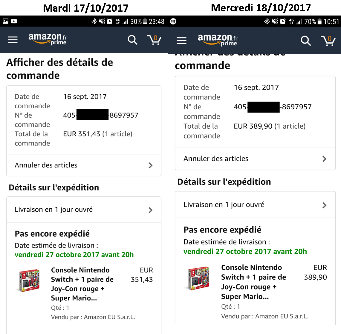 Précommande Amazon garantie au prix le plus bas, du vent?